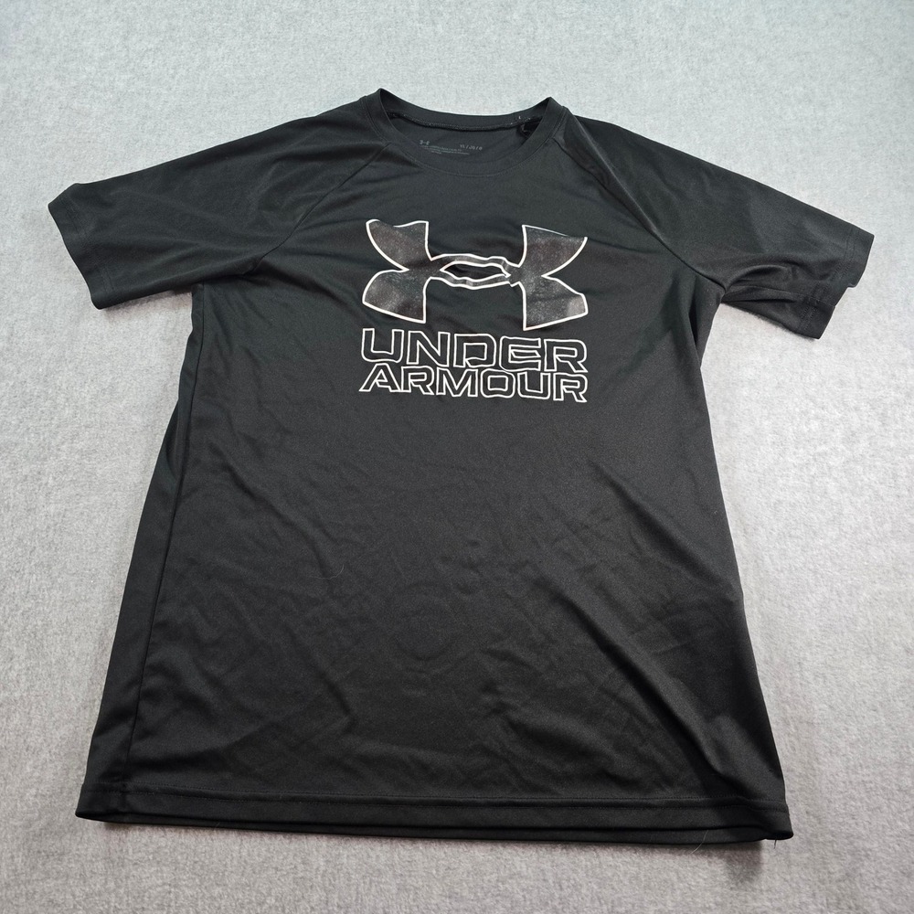 Under Armour Kids Black Short Sleeve T Shirt Loose Fit YL
